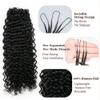 100% Human Hair Knotless Pre-Separated Crochet Hair Extensions Feather Hair Water Wave Feather Line Hair Extensions Natural Color 22inch 200strands 240g view 3