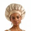 HU ZJKD Silk Bonnet for Men Women Hair Bonnet for Sleeping,High Elasticity Wide Soft Band Sleep Cap for Curly Hair Braids (Khaki) view 1