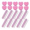 COOLHIYA 20 Sets DIY Nail Tool Kit with Heart-shaped Sponge Nail Buffers Polishing Strips Files and Buffer Blocks for Manicure and Pedicure and Compact Buffering Block for Home Use view 1