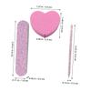 COOLHIYA 20 Sets DIY Nail Tool Kit with Heart-shaped Sponge Nail Buffers Polishing Strips Files and Buffer Blocks for Manicure and Pedicure and Compact Buffering Block for Home Use view 2