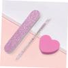 COOLHIYA 20 Sets DIY Nail Tool Kit with Heart-shaped Sponge Nail Buffers Polishing Strips Files and Buffer Blocks for Manicure and Pedicure and Compact Buffering Block for Home Use view 4