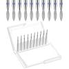 10PCS Cuticle Drill Bits for Nails, Diamond Flame Cuticle Drill Bits Set, Professional 3/32 Inch Nail Drill Bits for Dead Skin Removal, Manicure Pedicure Tools with Storage Case for Natural and Artifi view 1