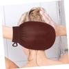 LALADEFIEE Exfoliating Body Scrubber Bath Mitt Dead Skin Remover Glove for Sensitive Skin Gentle Faux Fiber Shower Exfoliator view 3