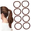 ETHZZLE 10 Pcs High Elastic Hair Ties for Thick Hair No Damage Soft Stretchy Secure Hold Ponytail Buns Braids Women Dark Brown view 1