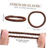ETHZZLE 10 Pcs High Elastic Hair Ties for Thick Hair No Damage Soft Stretchy Secure Hold Ponytail Buns Braids Women Dark Brown view 2