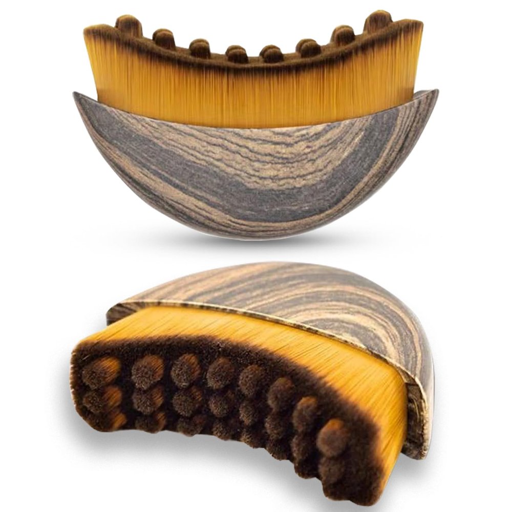 2Pcs Face Brush for Lymphatic Drainage - Lymphatic Contour Face Brush - Dry brush for fa ce For Chin & Jawline Sculpting - Contour br ush Body bru sh lym phatic Drainage Tool With Storage Box