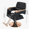 Barber Reclining Salon Chair - Height Adjustable, 360 Swivel, Multi-Function Shampoo Tattoo Chair,Grey,A view 2