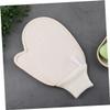 ETHZZLE 2pcs Bath Scrubber Gloves Exfoliating Body Scrubber Mitts for Adults Linen and Cloth Back Rubbing Gloves for Dead Skin Removal Smooth Skin Care for Bathing Use view 2