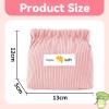 6 PCS Corduroy Elastic Hair Tie Organizer Storage Bag, Makeup Pouch, Hair Accessories Organizer, Bag Lipstick Bags view 2