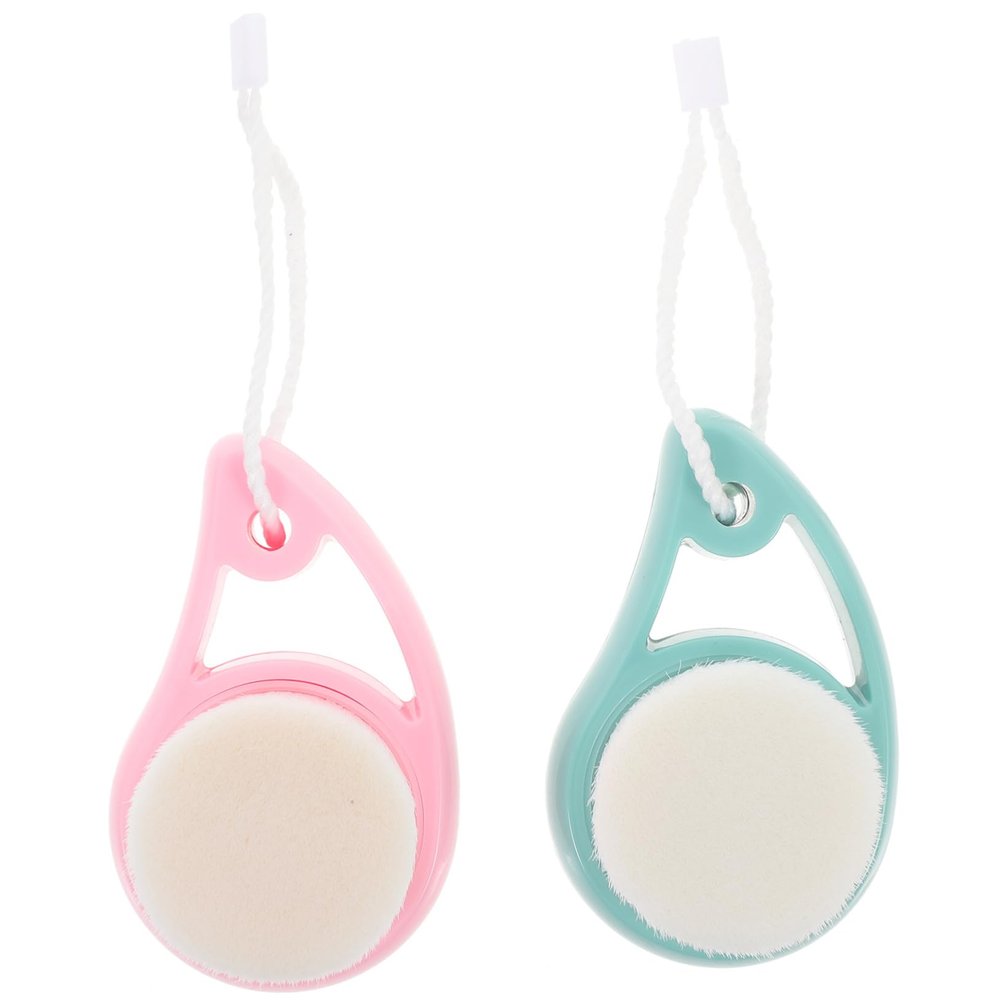 COOLHIYA 2pcs Facial Cleansing Brush Soft Bristle Manual Face Scrubber Exfoliating Skin Care Brush for Gentle Makeup Removal and Deep Cleaning Suitable for All Skin Types