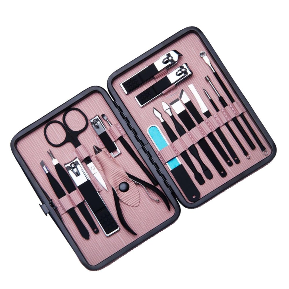 COOLHIYA Manicure Kit Professional Nail Clippers Scissors File Trimmer Portable Nail Care Tools for Grooming and Pedicure at Home Travel