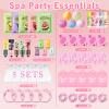 55Pcs Spa Skincare Set for Girls & Kids, Spa Sleepover Party Favors Supplies Spa Kit,Skin Care Gifts Favors Include Face Masks,Lip Balm,Hand Cream,Lip Mask,Foot Bath Bombs,Christmas Stocking Stuffers view 3