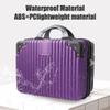 Feybaul 14 Inch Portable Makeup Travel Case Hand Luggage, Pressure-proof Carrying Makeup Case Suitcase with Elastic Band, Small Hard Case Toiletry Bag for Travel Camping Women Girl-Purple view 2