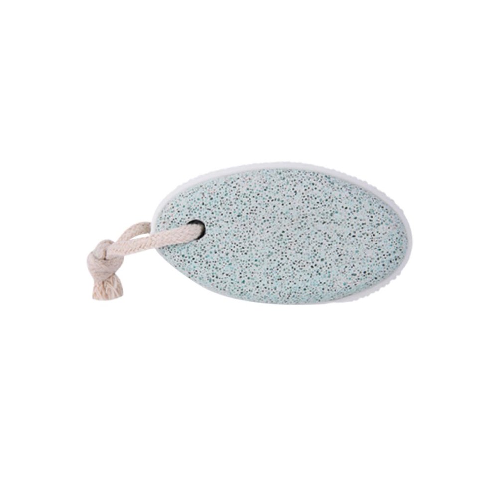 COOLHIYA Oval Pumice Stone Dead Skin Remover for Feet and Hands Lightweight Callus Removing Foot Rubbing Tool Portable Pedicure Scrubber in Nordic Green for Rough and Dry Skin Removal