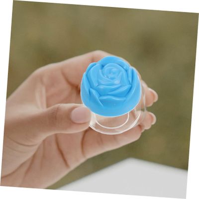 ETHZZLE 12pcs Rose Flower Lid Cosmetic Containers for Facial Cream Eye Cream Body Scrub Travel Jars Refillable Toiletry Storage for Lotion and Ointment