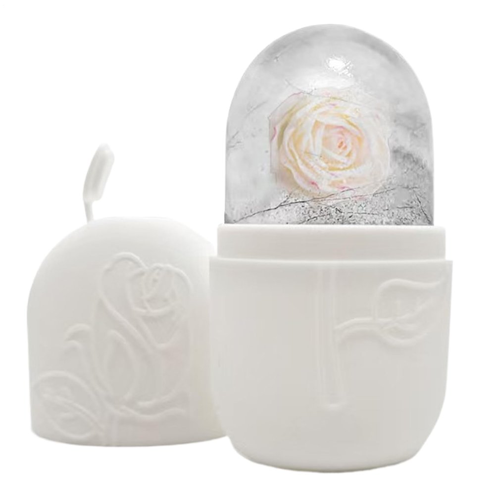 Ice Face Roller  cold, face massager, anti-puff tool | silicone beauty roller with ergonomic grip and instant cooling effect, facial skincare ice rollers for home spa firming and daily glow