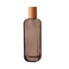 120ML/4OZ Clear Amber Glass Lotion Bottles with Pump Head Travel Refillable Cosmetic Storage Container Vial with Wood Lid for Toiletries & Essential Oil view 1