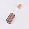 120ML/4OZ Clear Amber Glass Lotion Bottles with Pump Head Travel Refillable Cosmetic Storage Container Vial with Wood Lid for Toiletries & Essential Oil view 3