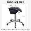 Saddle Stool,Ergonomic Saddle Chair with Pulleys,360 Rotating and Lifting Salon Chair,for Home Office Barber Shop(Green) view 2