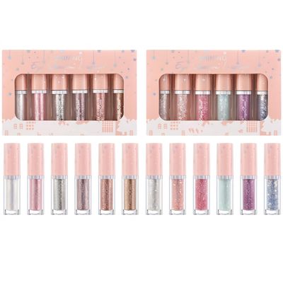 12-Piece Liquid Glitter eyeshadow & Eyeliner Set Korean-Style Makeup Glitter Eyeliner Long-Lasting Quick-Dry High-Pigment Loose Powder Shimmer Eyeshadow Mother's Day Gift for Women