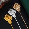 Anti-Fade Alloy Hair Bun Clip 3 Shades Quick-Secure Fan Design For Long-Lasting Party Styles Fan Hair Clip view 2