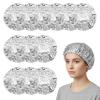 12 Pcs Aluminum Foil Deep Conditioning Hair Cap, Reusable Processing Heat Caps for Hair Elastic Silver Shower Caps for Home And Salon Use view 1