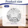 12 Pcs Aluminum Foil Deep Conditioning Hair Cap, Reusable Processing Heat Caps for Hair Elastic Silver Shower Caps for Home And Salon Use view 2