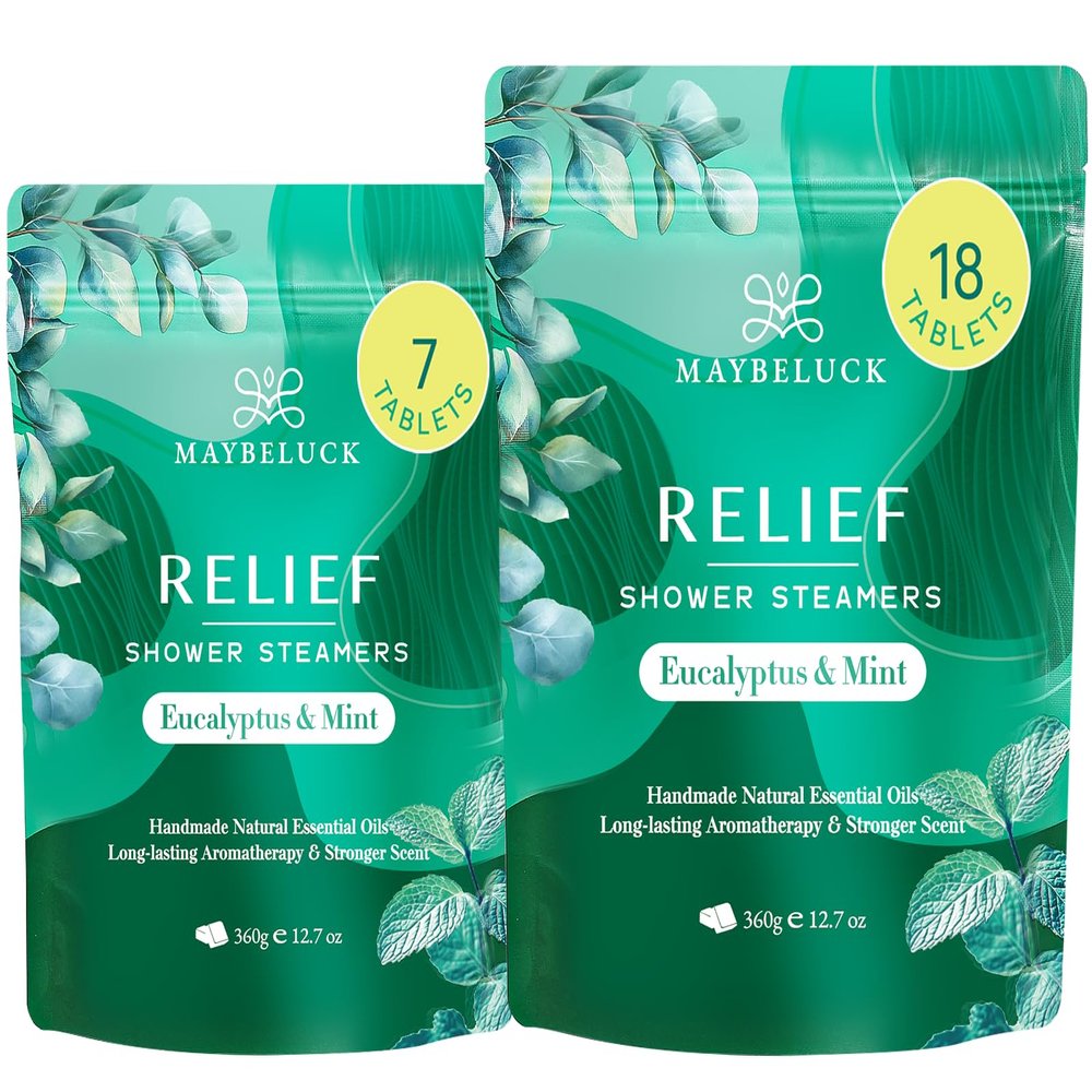 Eucalyptus Mint Shower Steamers Aromatherapy 25 Pack - Eucalyptus for Shower, Stocking Stuffers, Christmas Gifts & Birthday Gifts for Women, White Elephant Gifts for Adults