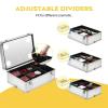 4in1 Makeup Rolling Train Case Cosmetic Organizer Box 3 Color Led Lighted Mirror view 4