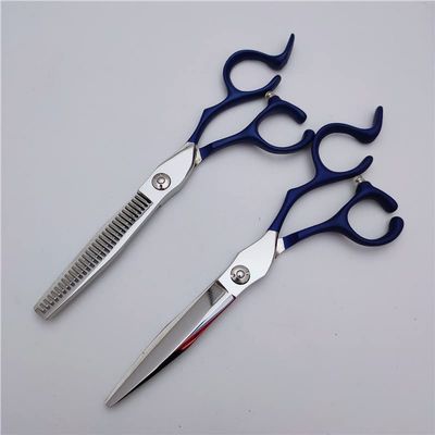 Hair Cutting Scissors, 6 Inch Japan Upscal Scissor Blue Handle Hair Scissors Cutting Barber Haircut T Shears Hairdresser Scissors Set