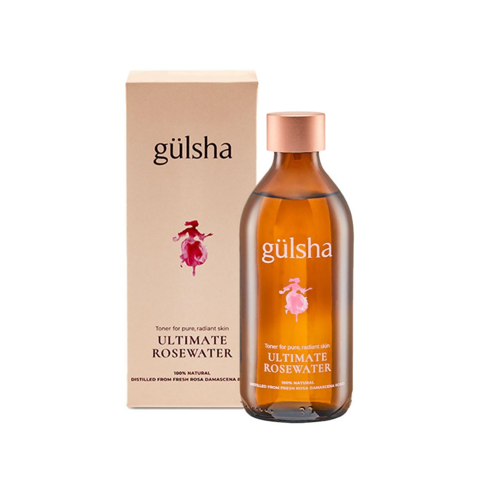 GULSHA ULTIMATE ROSEWATER, Natural Rosa Damascena Flower Water, Cleanses, Nourishes and Tones Skin, Restores Radiance to Your Skin, Free from Chemicals, 100% Natural Glow Rose Essence, 250ml/8.45fl oz
