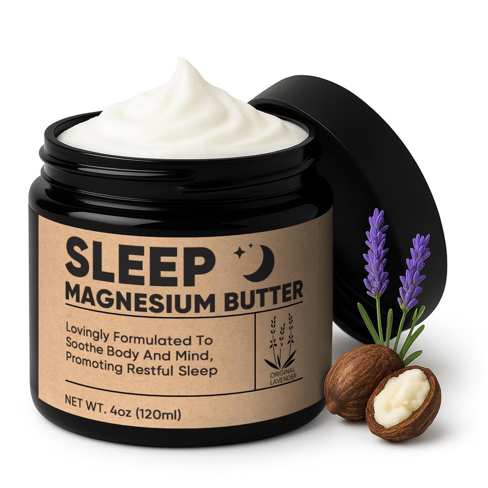 ipxkwll Magnesium Butter for Sleep, Nighttime Magnesium Cream for Leg & Foot  with Shea & Mango Butter, Arnica & Essential Oils for Relaxation, Restful Sleep & Leg Comfort(Lavender) (1)