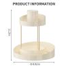 2 tier Makeup Organizer Countertop,360 Rotating Makeup Organizer for Skincare, Lipstick and Perfumes,Multi-function Cosmetic Display Cases for Vanity,Bathroom,White view 2