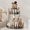 2 tier Makeup Organizer Countertop,360 Rotating Makeup Organizer for Skincare, Lipstick and Perfumes,Multi-function Cosmetic Display Cases for Vanity,Bathroom,Grey view 3