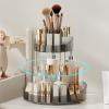 2 tier Makeup Organizer Countertop,360 Rotating Makeup Organizer for Skincare, Lipstick and Perfumes,Multi-function Cosmetic Display Cases for Vanity,Bathroom,Grey view 4