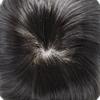 PUNRU HAIR Mens Hairpiece French Lace Front Toupee for Men Fine Mono Mens Toupee Human Hair Replacement System #720 7# VERY LIGHT BROWN WITH 20% SYNTHETIC GREY view 4