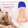 Roll On Wax Kit, Portable Wax Roller Kit for Coarse/Fine Hair Removal, Beginners Waxing Roller for All Skin Types with 3 Pcs 100g Roll Cartridge, 100 Non-Woven Strips & 10 After Oil Wipes (F1_White) view 2