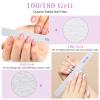 200 Pcs Nail Files 100/180 Grit Double Sides Emery Boards Reusable Nail Files for Acrylic Fingernails Professional Manicure Tools for Natural Acrylic Fingernail Home and Salon Supplies view 3
