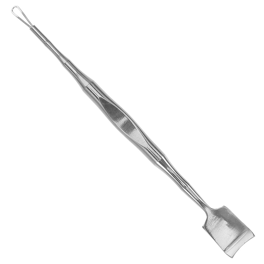 ETHZZLE Stainless Steel Dual-Ended Blackhead Scraper Facial Pimple Cleaner Tool Exfoliating Spatula Compact Portable for Deep Cleansing and Pimple Removal Face and Nose