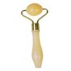 COOLHIYA Jade Stone Eye Massage Roller Lightweight Face Beauty Tool for Anti-aging Skin Care Smooth Comfortable Handle Portable Yellow Jade for Reducing Puffiness and Dark Circles view 1