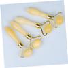 COOLHIYA Jade Stone Eye Massage Roller Lightweight Face Beauty Tool for Anti-aging Skin Care Smooth Comfortable Handle Portable Yellow Jade for Reducing Puffiness and Dark Circles view 2
