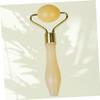 COOLHIYA Jade Stone Eye Massage Roller Lightweight Face Beauty Tool for Anti-aging Skin Care Smooth Comfortable Handle Portable Yellow Jade for Reducing Puffiness and Dark Circles view 3