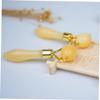 COOLHIYA Jade Stone Eye Massage Roller Lightweight Face Beauty Tool for Anti-aging Skin Care Smooth Comfortable Handle Portable Yellow Jade for Reducing Puffiness and Dark Circles view 4
