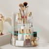 2 tier Makeup Organizer Countertop,360 Rotating Makeup Organizer for Skincare, Lipstick and Perfumes,Multi-function Cosmetic Display Cases for Vanity,Bathroom,Transparent view 4