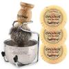 Anbbas Shaving Brush Set with Stainless Steel Shaving Stand and Soap Bowl,3 Soaps Perfect for Wet Close Shave view 1