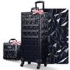 BYOOTIQUE Makeup Train Case Kit with Cube Case Cosmetic Organizer Mermaid Black view 1