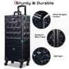 BYOOTIQUE Makeup Train Case Kit with Cube Case Cosmetic Organizer Mermaid Black view 3