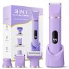 Bikini Trimmer for Women, Tiovara Painless Electric Razors Shaver IPX7 Waterproof Cordless Body Hair Trimmer Pubic Hair Removal with USB Charge Dock for Underarm Leg Arm Body Face Silk Skin (Lilac) view 1