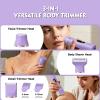 Bikini Trimmer for Women, Tiovara Painless Electric Razors Shaver IPX7 Waterproof Cordless Body Hair Trimmer Pubic Hair Removal with USB Charge Dock for Underarm Leg Arm Body Face Silk Skin (Lilac) view 2