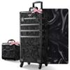 BYOOTIQUE Rolling Makeup Train Case with Portable Cube Case Cosmetic Organizer view 1